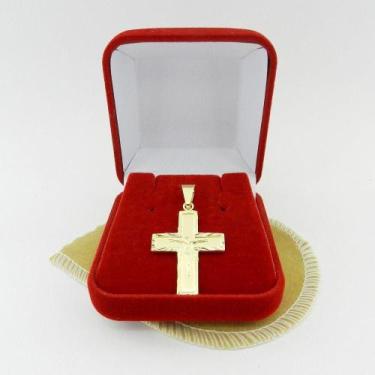 Imagem de Pingente Cruz 30mm Folheado Ouro Pi205 - WNBIJOUTERIAS