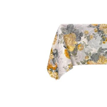Imagem de Toalha De Mesa Jacquard Retangular Florais  1,40 X 2,40 - Milleniadeco
