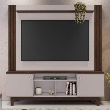 Imagem de Estante para TV Até 65 Polegadas Balsamo 2 Portas 2 Prateleiras Café/O