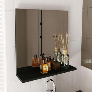 Imagem de Espelho Decorativo 46,5 X 45 Cm Bn3642 Preto - Tecno Mobili, Preto, Mo
