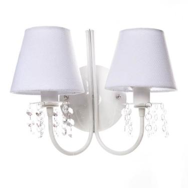 Imagem de Arandela 2 Lâmpadas Cristais Quarto Bebê Infantil - Potinho de mel