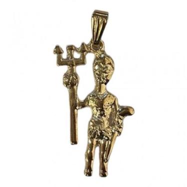 Imagem de Pingente Exu Imagem 3,1 Cm Dourado - Meta Atacado