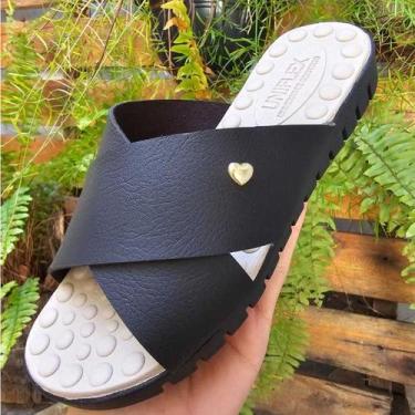 Imagem de Chinelo Feminino Rasteira Massageador Macio Confortável - UNIFLEX, Pre