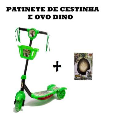 Imagem de Patinete Infantil De Pé Para Meninos De Dinossauro E Ovo - DM Toys