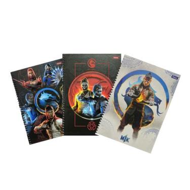 Imagem de Caderno Universitário Espiral 160f 10M Mortal Kombat Foroni 