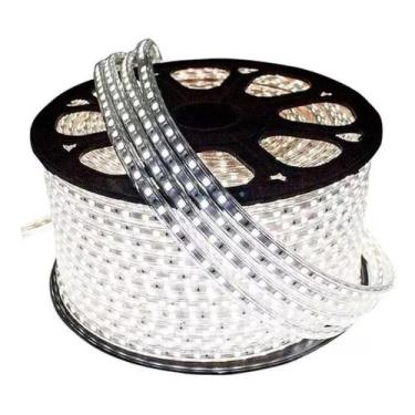 Imagem de Mangueira Fita LED Rolo 100m Branca Frio/Quente 220v Dupla 12mm 15w Ca