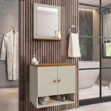 Imagem de Gabinete Armário 2 Portas Banheiro com Espelho Deli - Loja DoceLar, Of