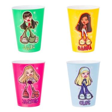 Imagem de Silver Buffalo Bratz Airbrush Sparkle conjunto com 4 mini copos de plástico, 42,5 g