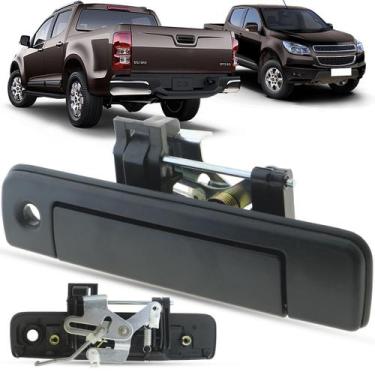 Imagem de Maçaneta Externa da Tampa Traseira da Caçamba Preta Chevrolet S10 2012