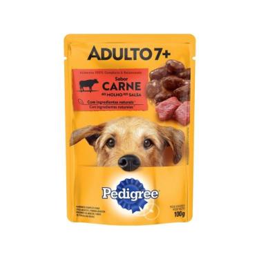 Imagem de Ração Úmida para Cachorro Adulto Sachê Pedigree - Carne ao Molho 100g,