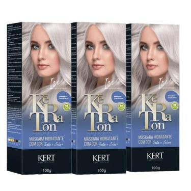 Imagem de Tonalizante Keraton Ice Cinza Platinado - 3 Unidades - Kert