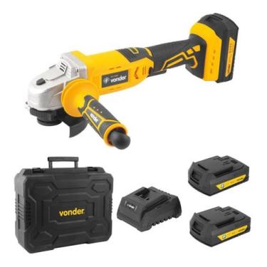 Imagem de Esmerilhadeira Angular Lixadeira De Corte Bateria 18v Vonder, Amarelo