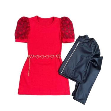 Imagem de Vestido De Criança Blogueira Jaqueta Manga Princesa + Cinto - AK FASHI