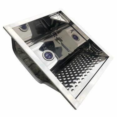 Imagem de Tanque inox 30lt para lavanderia com válvula - PIANOX