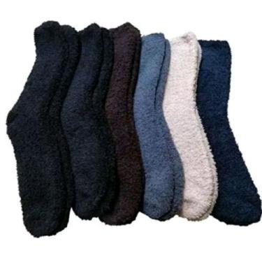 Imagem de 4 prs Meia Felpuda Cano médio MASCULINA Adulto Cor Lisa N 36 ao 44 ato
