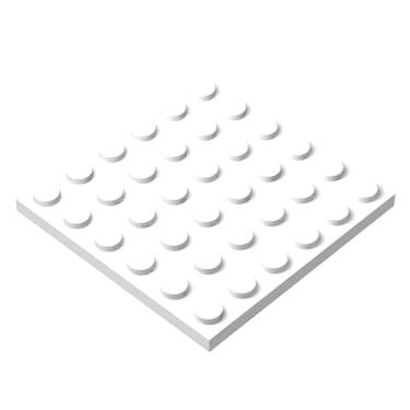 Imagem de Classic White Plates Bulk, White Plate 6x6, Building Plates Flat 20 Pcs, Compatible with Lego Parts and Pieces: 6x6 White Plates(Color: White)