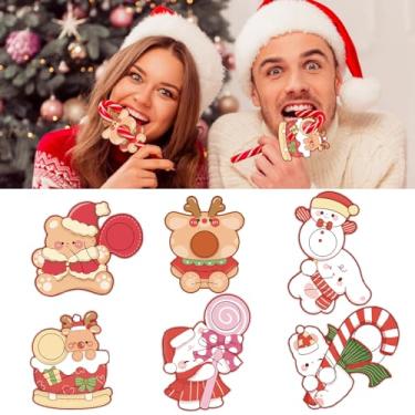 Imagem de 60 peças de cartões de papel pirulito de Natal, porta-doces, cartões de Natal, urso, alce, coelho, doces, açúcar, decorações de Natal, cartões de Natal, para embalagem de doces, artigos de festa,