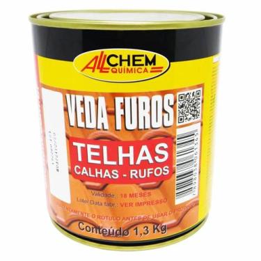 Imagem de Massa Veda Furos Trincas Fissuras Em Telhas 1,3KG Allchem