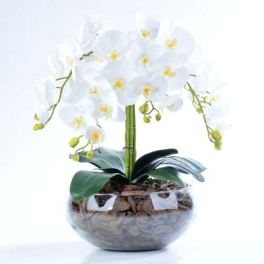 Imagem de Arranjo de Orquídea Artificial Branca 6 Hastes Victória - Vila das Flo