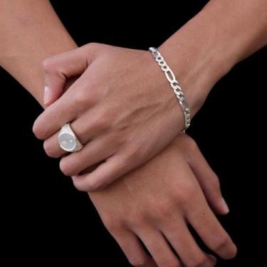 Imagem de Conjunto Promocional 010-Anel+Pulseira  Prata 925 - realeza925