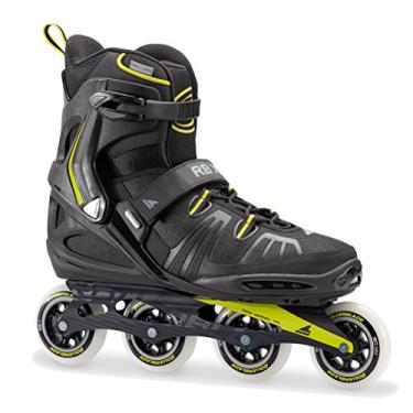 Imagem de Rollerblade Patins em linha RB XL adulto fitness, preto e limão, patins em linha de alto desempenho, 14