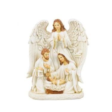 Imagem de Presépio Anjo Da Guarda Branco 24.5cm Enfeite Resina - Taimes