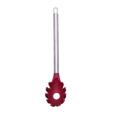 Imagem de Pegador de Macarrão de Silicone com Cabo Inox Elite Vinho - Yazi