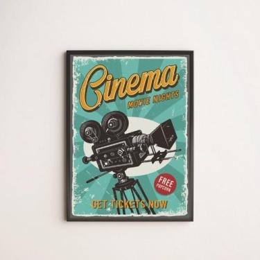 Imagem de Quadro Decorativo Cinema Retrô 45x34cm - com vidro - Quadros On-line, 