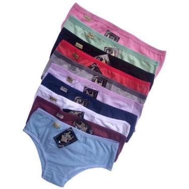 Imagem de Kit 03 calcinhas Tangão Juvenil algodão - MDJ, Sortidas(P)