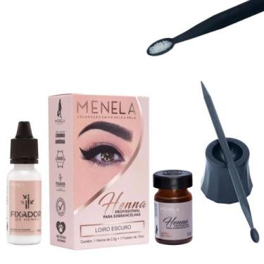 Imagem de Kit Sobrancelha Henna Menela Fixador Profissional Palito Dosandor e Da