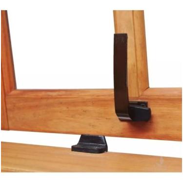 Imagem de Fecho Para Janela De Madeira Alavanca Basculante 2 PÃs - ferragens rog