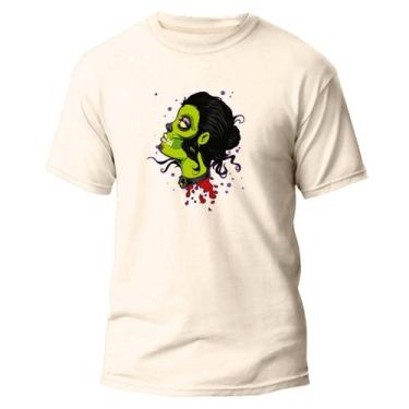 Imagem de  Camiseta Basica Algodão Premium Estampa Digital Zombie Girl - NoBrand