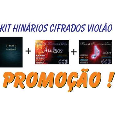 Imagem de  Kit Hinários Cifrados Violão (CCB + Avulsos Vol 1  E  2)