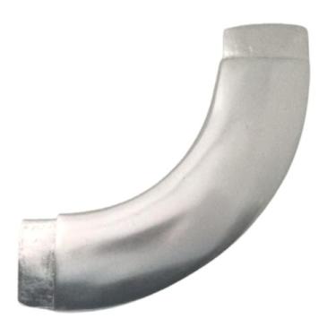 Imagem de Curva corrimao aluminio engate juncao chata parede brilhante 2 un - VC