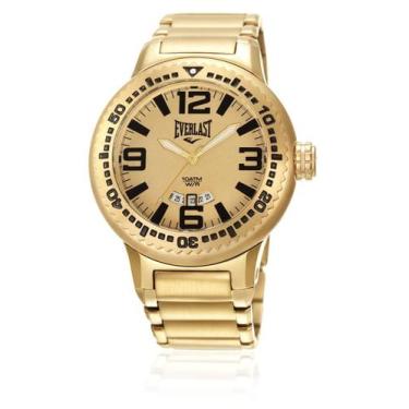 Imagem de Relógio Pulso Everlast Analógico E586 Masculino Dourado, Dourado, Únic