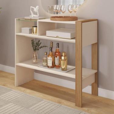 Imagem de Aparador Nichos Decoração Sofisticado MDP/MDF Resistente - HOME AS, Of