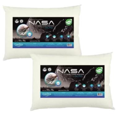Imagem de Conjunto Casal 2 Travesseiros Nasa X Alto Duoflex Viscoelástico