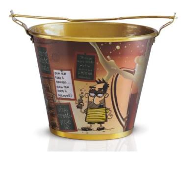 Imagem de Balde De Gelo Cerveja Bêbado 6 L Original Adega Bar Aluminio - Alumiar
