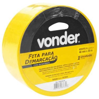 Imagem de Kit Fita Adesiva de Demarcação de Solo 4,8cm x 30m Amarelo 10.65.504.3