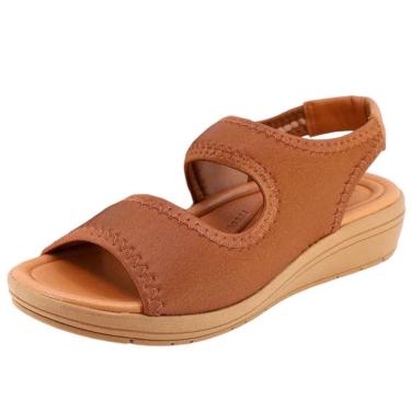 Imagem de Sandalia Papete Feminina Anabela Salto Baixo Usaflex Ak0505