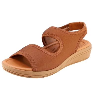 Imagem de Sandalia Papete Feminina Anabela Salto Baixo Usaflex Ak0505