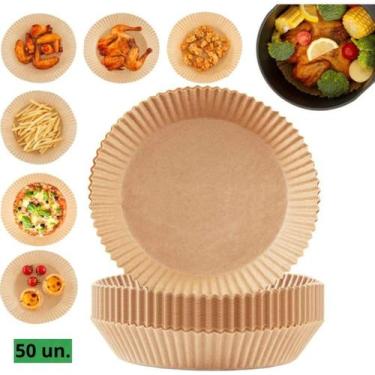 Imagem de Kit 50Pcs Formas Redonda Fritadeira Eletrica Papel 16Cm X - Clink