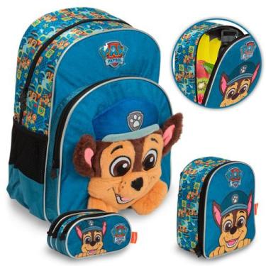Imagem de Kit Mochila Patrulha Canina Com Lancheira Térmica Tam G - Plike