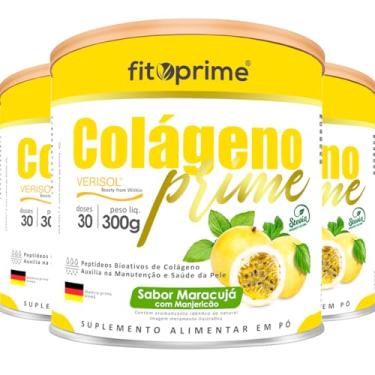 Imagem de KIT3 Colágeno Hidrolisado Verisol com Vitaminas e Minerais Sabor Maracujá com Manjericão Lata 300G