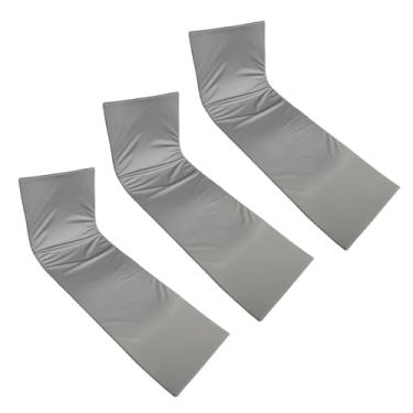 Imagem de Colchonete Almofadado Espreguiçadeira Piscina Cinza Prata liso 3un