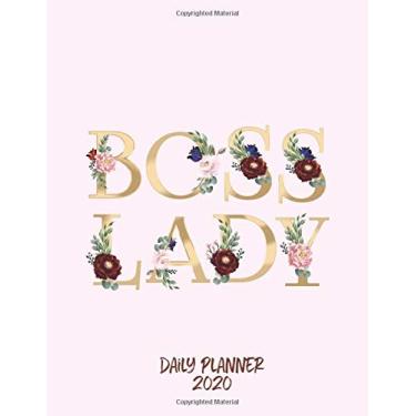 Imagem de Boss Lady 2020 Daily Planner: Daily Planner With Hourly Schedule 15 Minute Interval, Weekly Layout, Monday To Sunday, Each Month Calendar View At A ... 2020 Organizer With Pink Floral Letter Cover