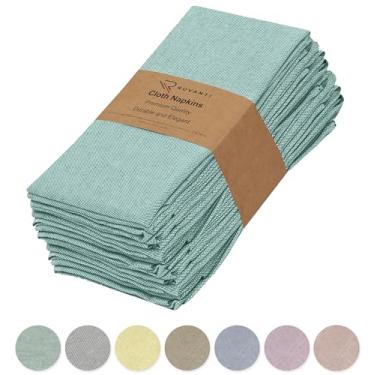 Imagem de RUVANTI Conjunto de Guardanapos de Pano com 12, 18X18 Guardanapos Reutilizáveis de Pano Lavável, Guardanapos de Mesa Macios e Duráveis, Guardanapos de Jantar de Tecido de Poliéster para Festas, Natal,