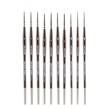 Imagem de Creative Mark Conjunto de 10 pincéis de pintura de ponta fina para cabelos macios para aquarela, guache, tintas, acrílico, óleos, artistas técnicos e ilustradores