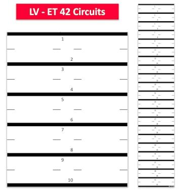 Imagem de Generic LV-ET 42 Circuits Replacement for Eaton Electrical Circuit Disjuntor Painel Diretório Etiquetas/Decalques/Adesivos CHMS (para disjuntores de 3/10.2 cm), Branco