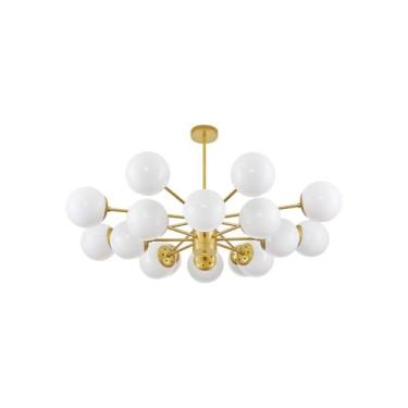 Imagem de KUGGKKTP 16 luzes de meados do século lustre moderno Sputnik luminária pendente cozinha ilha luz E26 metal pendurado lâmpada fazenda interior luminária de teto